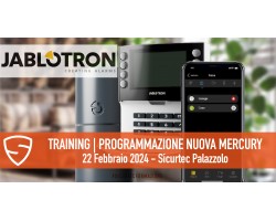 Jablotron training programmazione nuova centrale Mercury: iscriviti al corso a Palazzolo